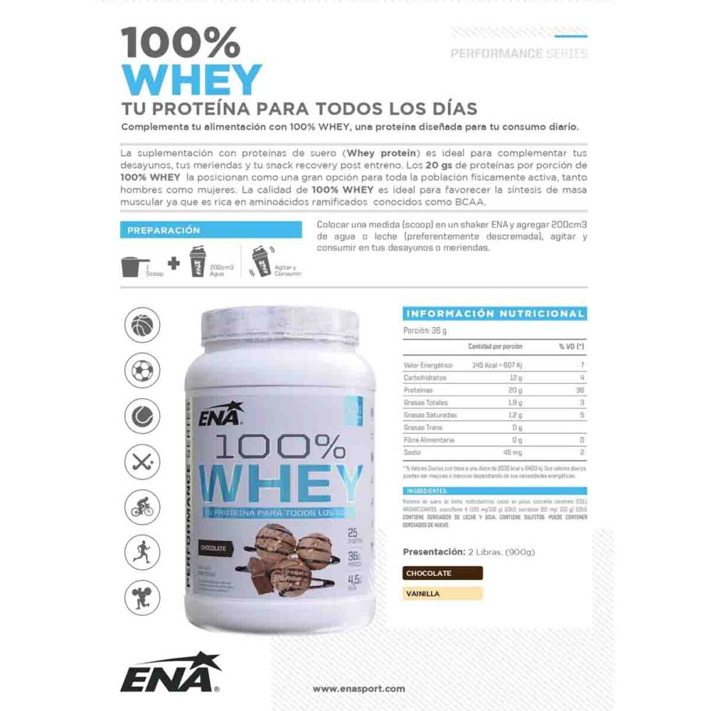 100% Whey Protein 2lb ENA