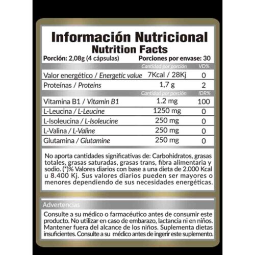 BCAA 2000 120c Gold Nutrition