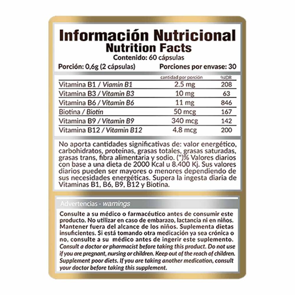 B-Complex 60c Gold Nutrition
