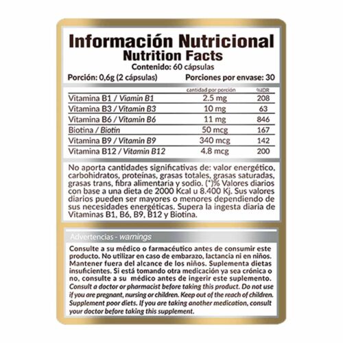 B-Complex 60c Gold Nutrition