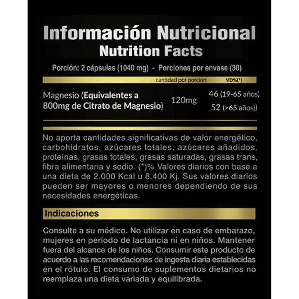 Magnesium Citrate 30c Gold Nutrition