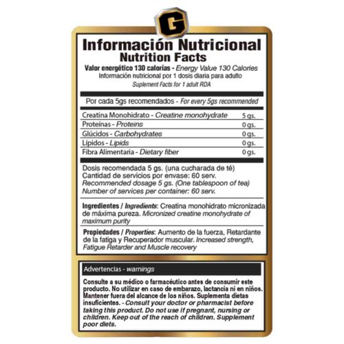 Creatina 300g Gold Nutrition