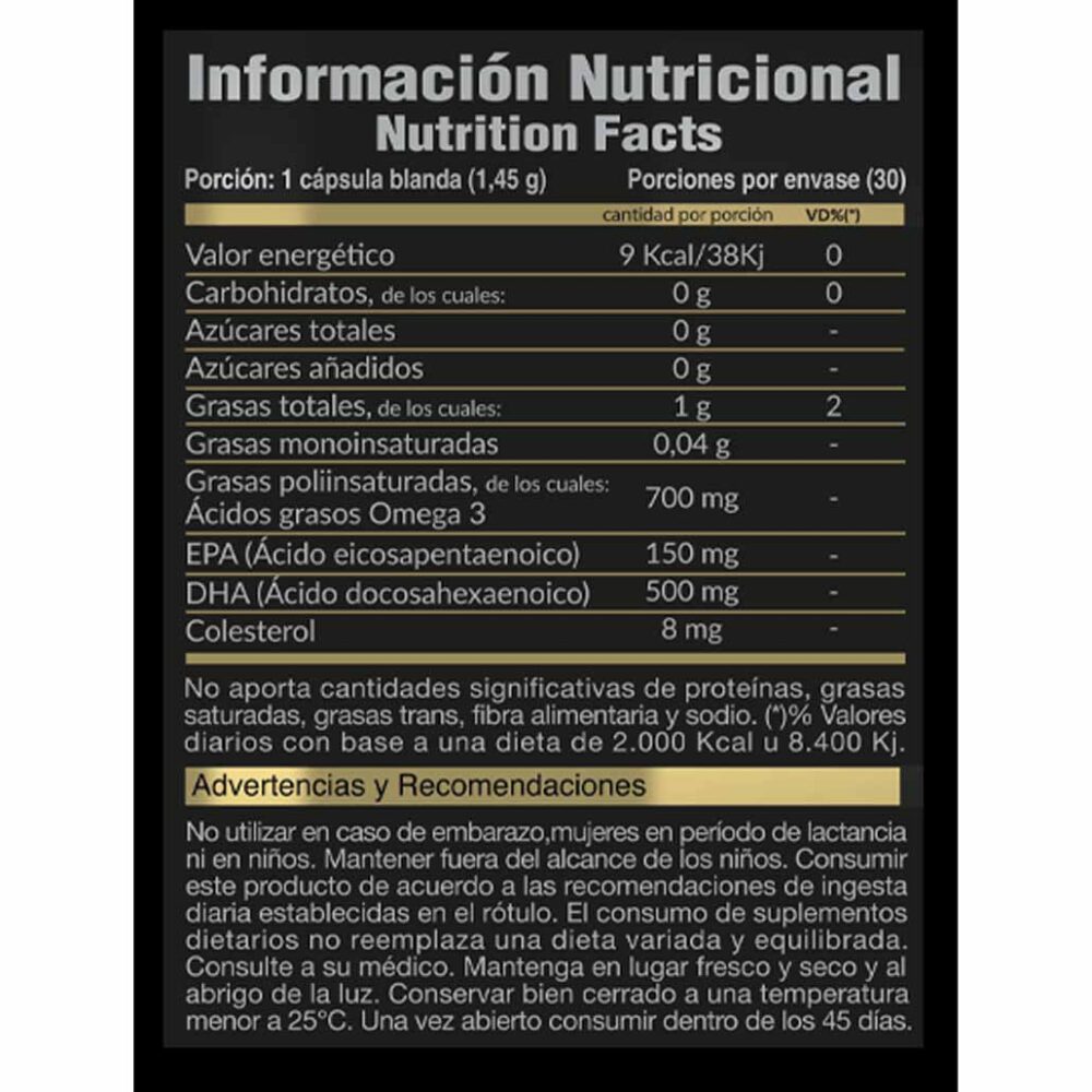 Omega 3 Fish Oil 30c Gold Nutrition