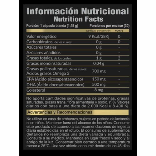 Omega 3 Fish Oil 30c Gold Nutrition