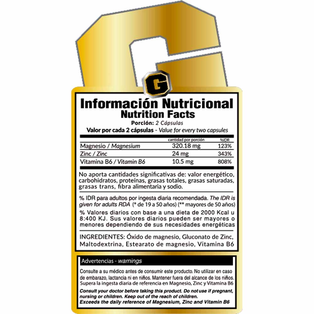 ZMA 60c Gold Nutrition