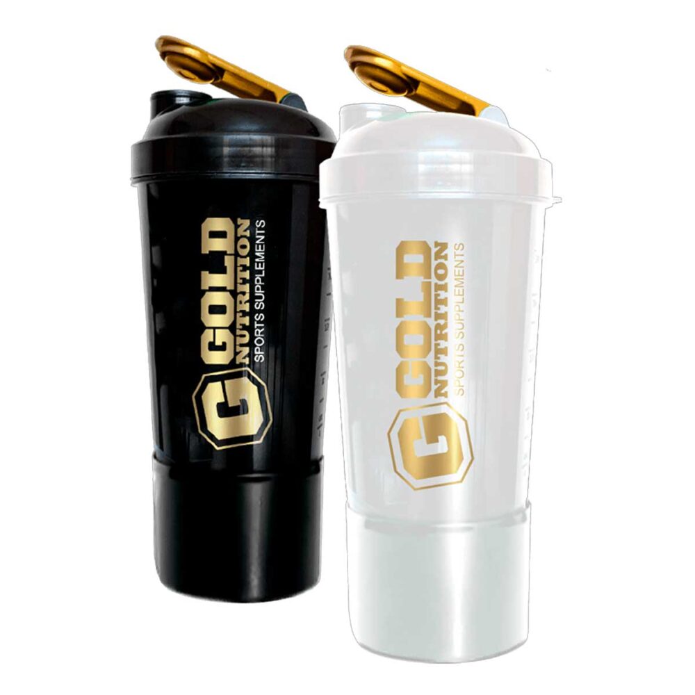 Shaker Blanco y Negro 600cc Gold Nutrition