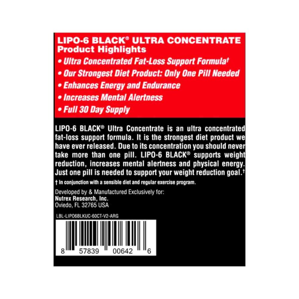 Lipo- 6 Black 60c Nutrex
