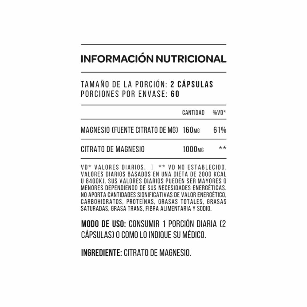 Citrato de Magnesio 60c Star Nutrition
