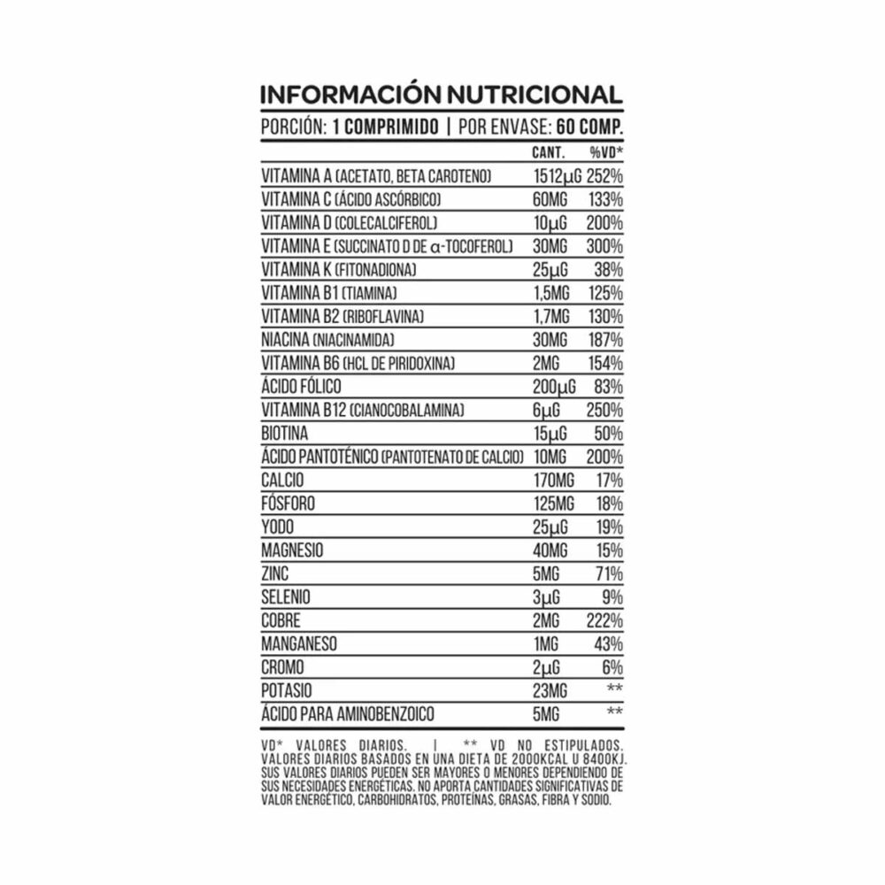 All In One Multivitamin 60c Star Nutrition