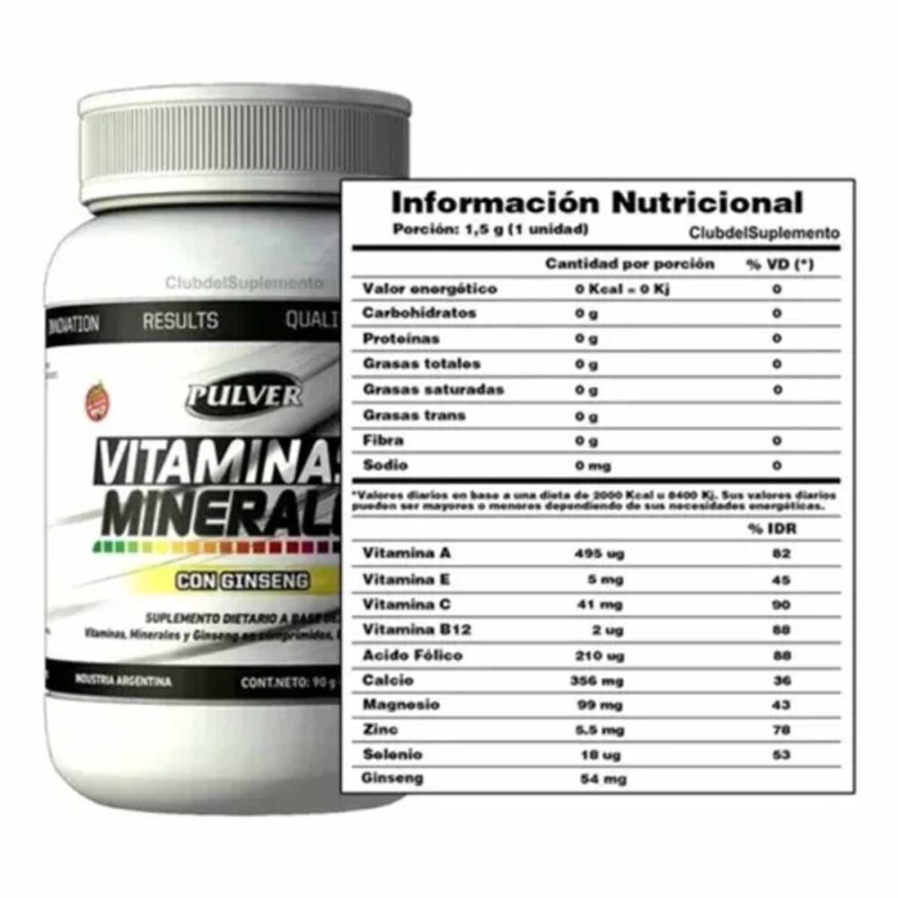 Vitaminas y minerales 60c Pulver