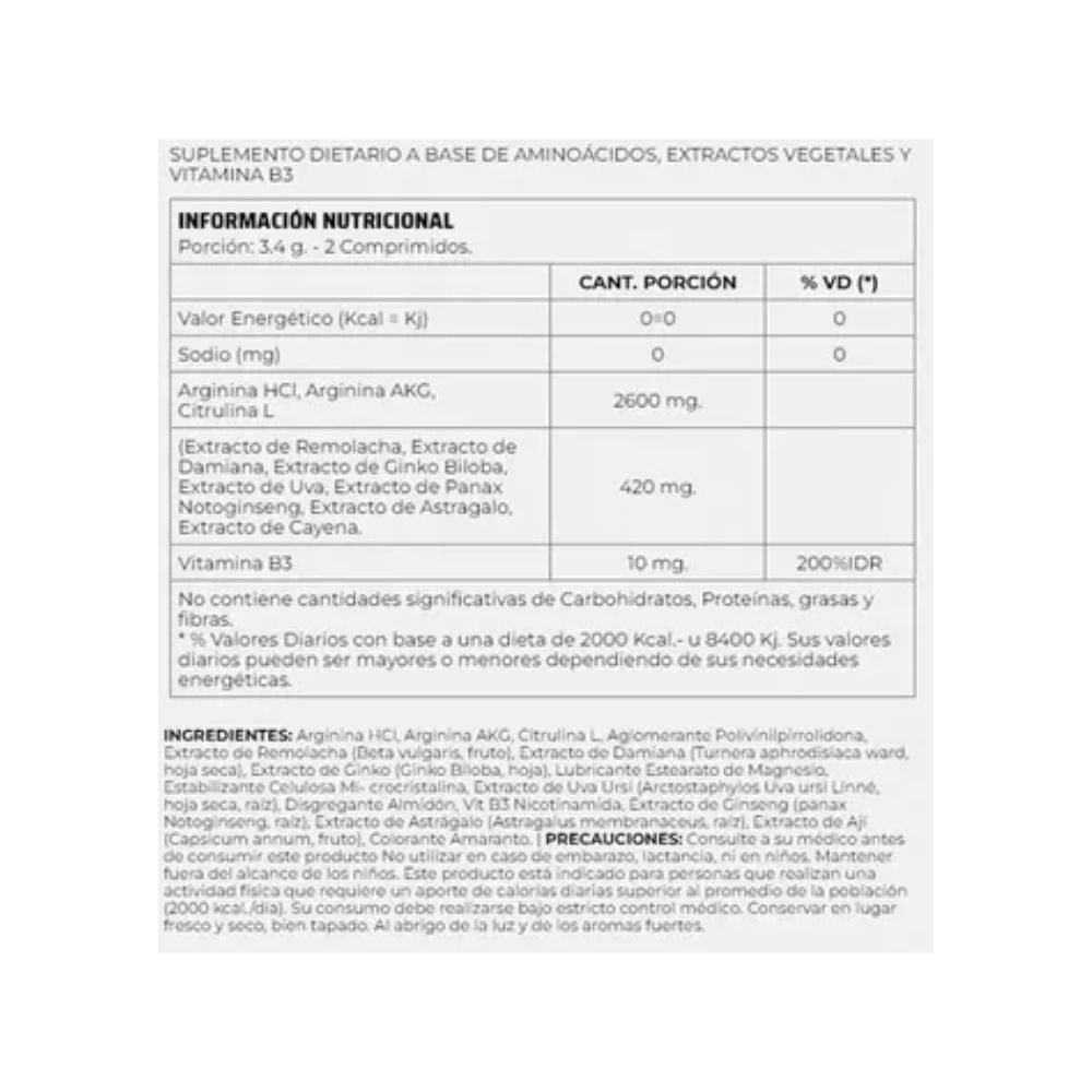 Oxido Nitrico 60c Nutremax